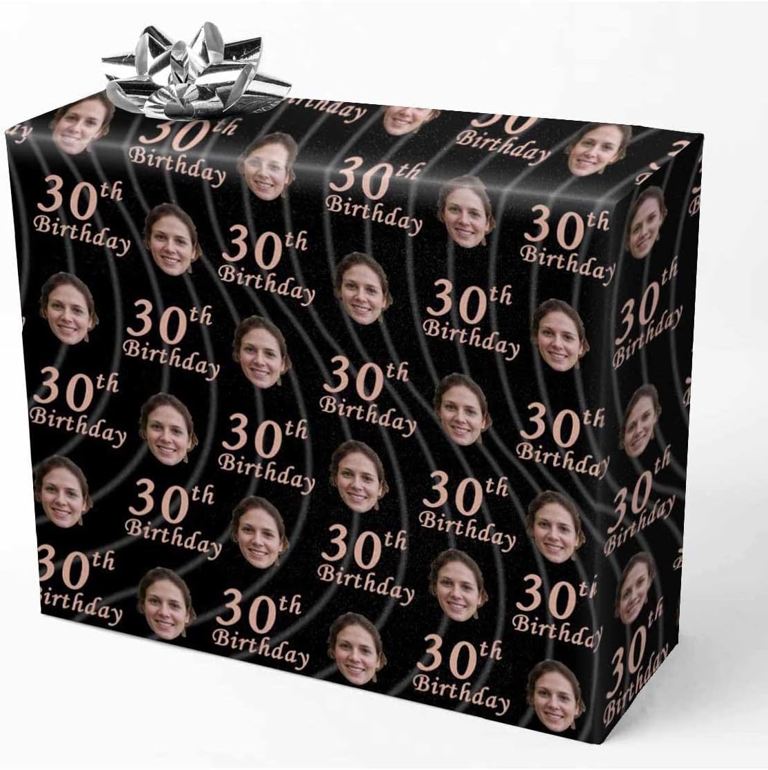 Custom Name Birthday Wrapping Paper Happy 30th Birthday