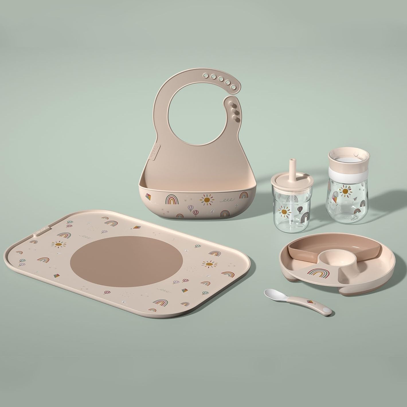 Mepal - Gobelet d'Apprentissage 360° Mio Little Dutch - Étanche - Bord à 360° pour boire de tous les côtés - Se scelle automatiquement lorsque l'enfant cesse de boire - 300 ml - Fairy Garden