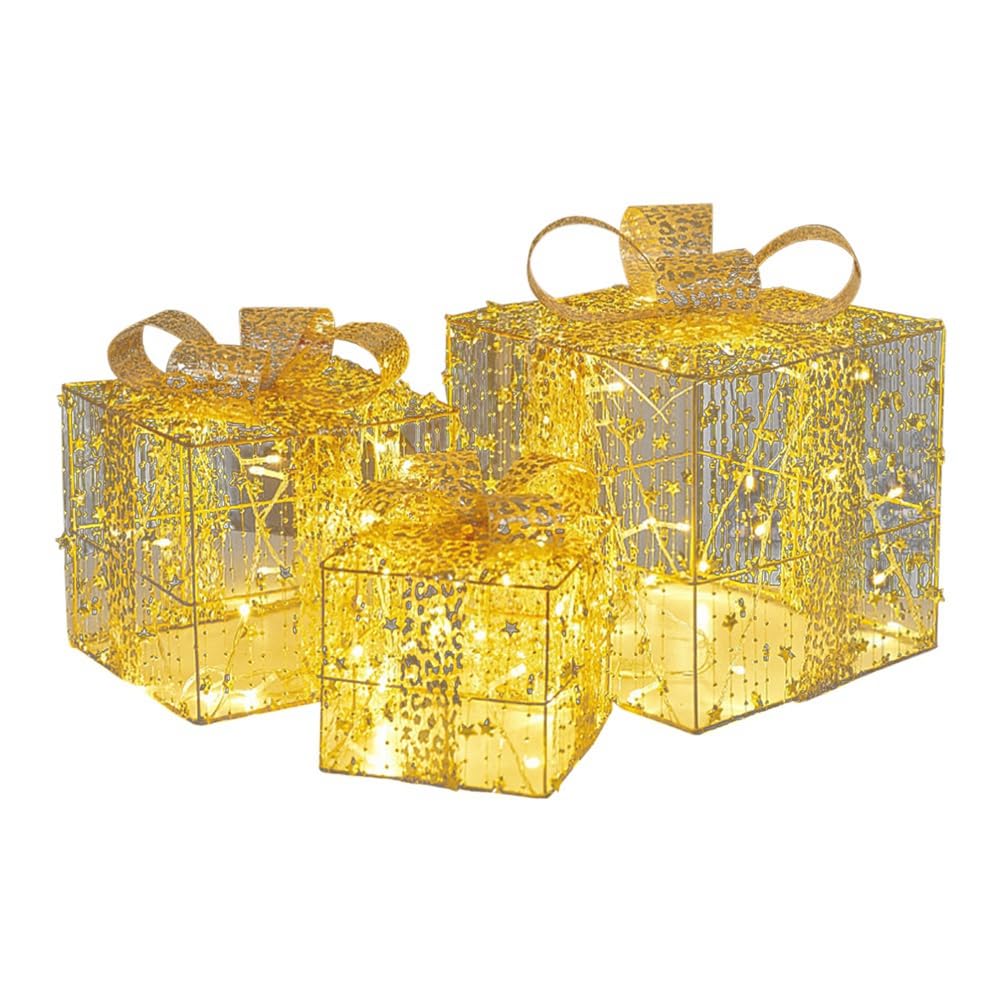 Fournitures de Noël lumineuses en fer pour une disposition de scène féerique