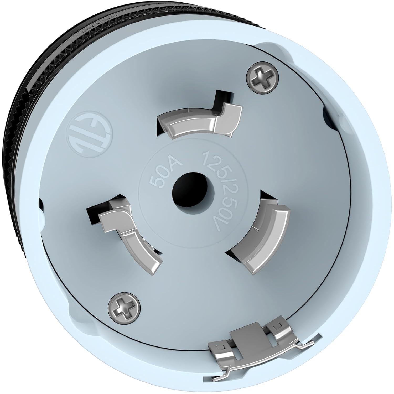 CS6365 50 Amp Twist Lock Plug - 125/250V Shore Power Cord Connector SS2-50P Male Plug End Replacement 3-Pole 4-Wire Industrial Grade Cord Cap for Marine RV Generator Spider Box EV Charging ETL Listed