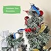 LWINGFLYER 6PCS Clip On Artificial Birds Realistic Blue Jay 5.5Inch Foam Feather Bird for Christmas Tree Ornaments Wreath Crafts Flower Arrangements Home Party Decor #4
