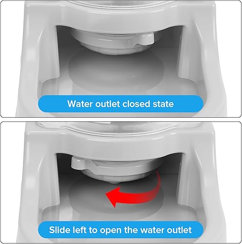 Miniatura 6 de Kenond Dispensador automático de agua para perros de 2.5 galones, cuenco de agua por gravedad para perros, dispensador de agua grande de 9.5 L,