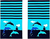 Vista 17 de YIFONTIN Toalla de playa para niños, manta de terciopelo suave y absorbente, 100% algodón, 51.0 x 25.5 pulgadas, regalo para baño, natación