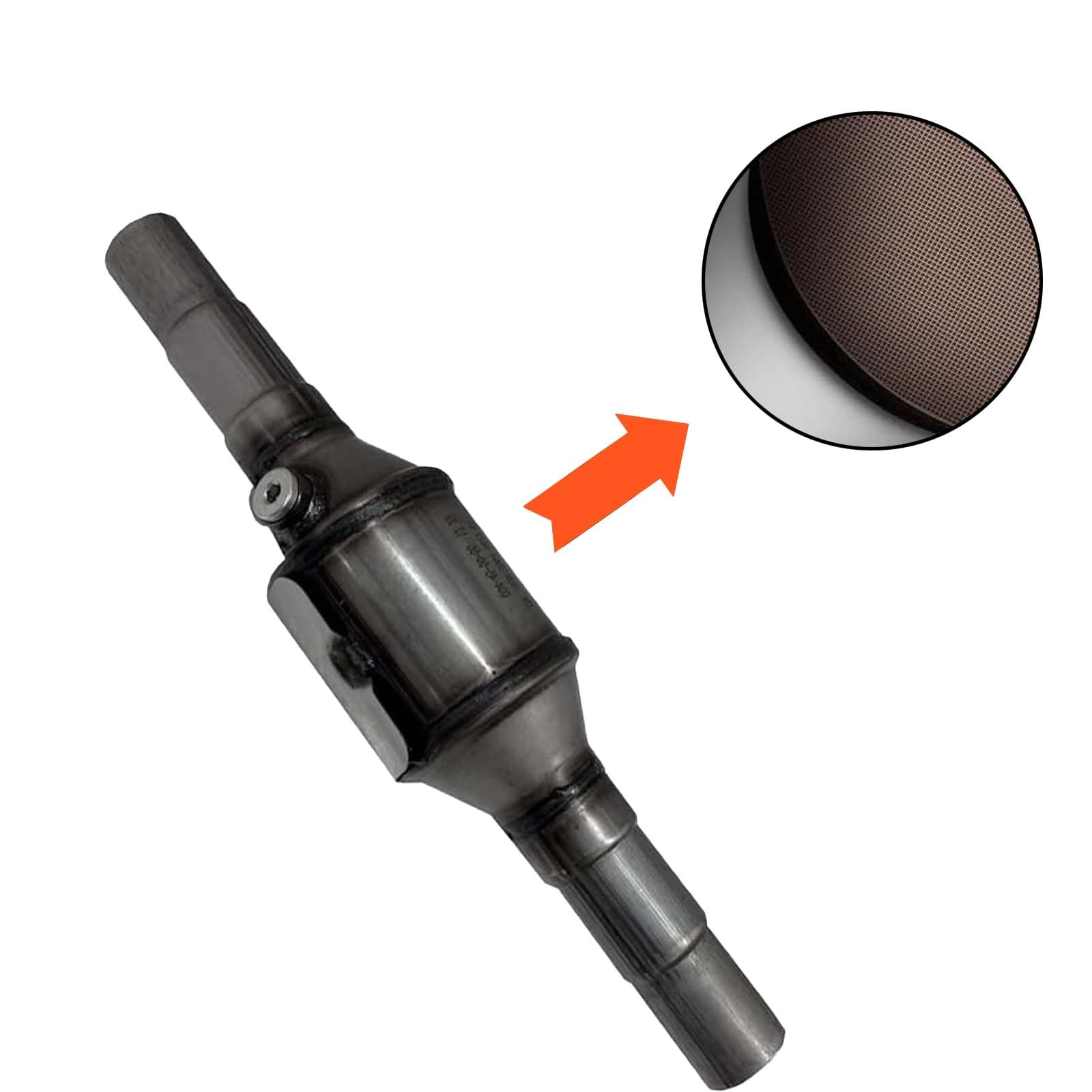 Catalizador universal EURO 4 Norma, 490 mm, catalizador limpiador de tubo de escape, universal, REDONDO, para todos los motores de gasolina hasta 2000 ccm con tubo escalonado de Ø 45/50/54 mm