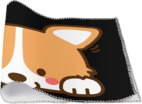 Miniatura 3 de Juego de 6 manteles individuales para perros Corgi, resistentes al calor, antideslizantes, para mesa de comedor, lavables y duraderos