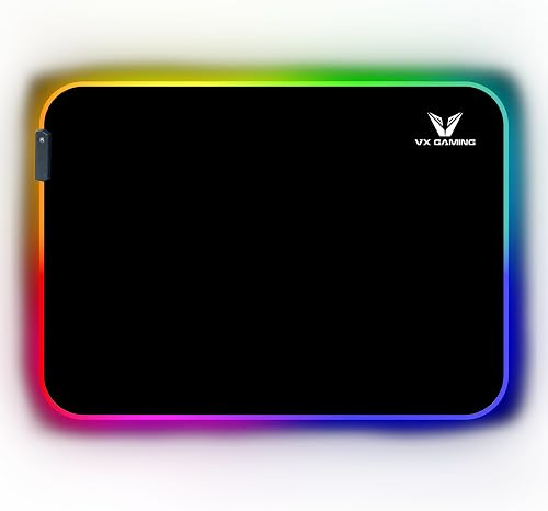 VX-175-BK VX Gaming Harmonia RGB Mousepad, Black, 300 mm x 250 mm x 3 mm
