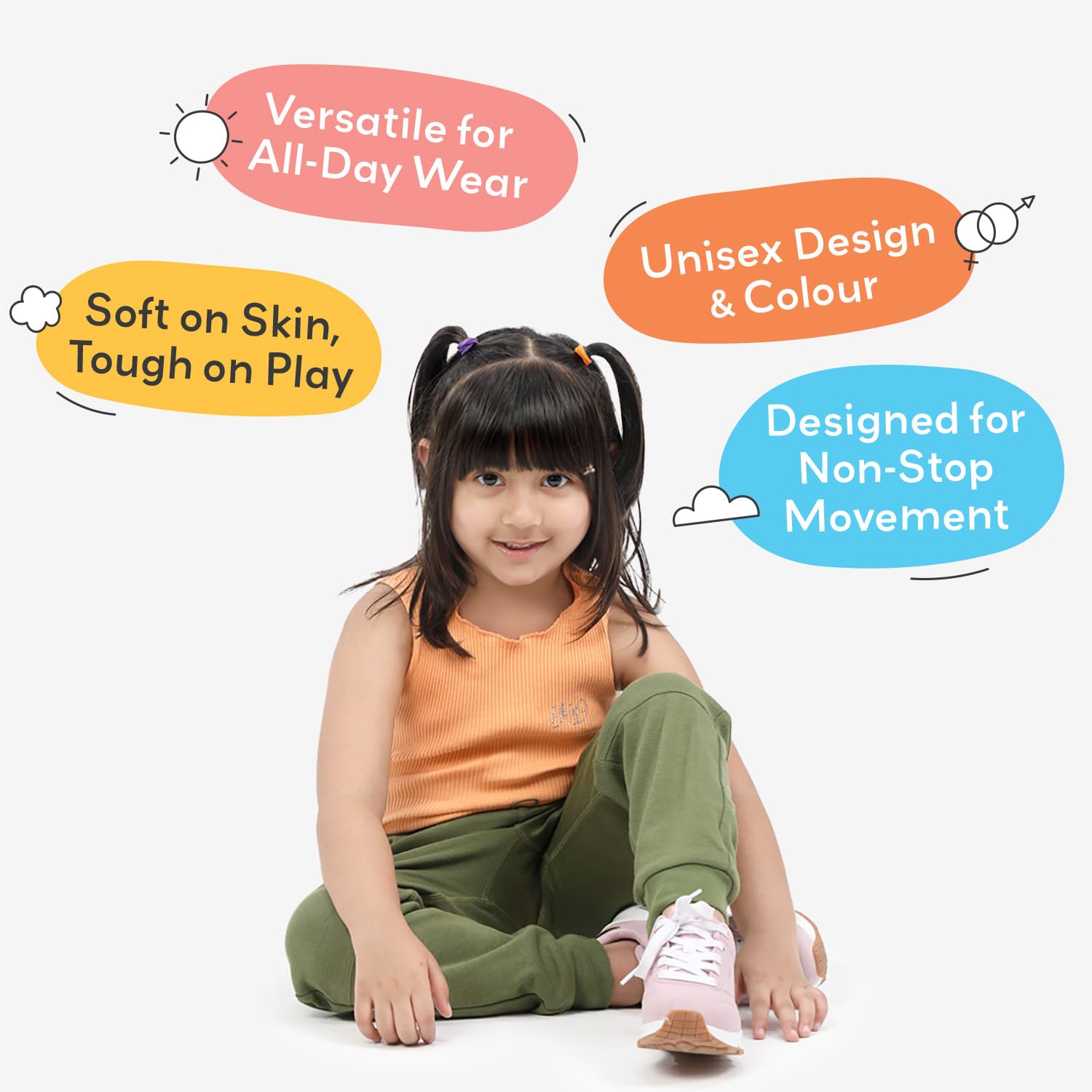 superbottoms Cotton Joggers for Kids - Stretchable Baby Pants - Premium Cotton Pajama for Kids | 6Y - 7Y | Adjustable Elastic Waistband Joggers - Waist & Ankle Ribs for Better Fit - 3 Trendy Colours - Image 8 thumbnail