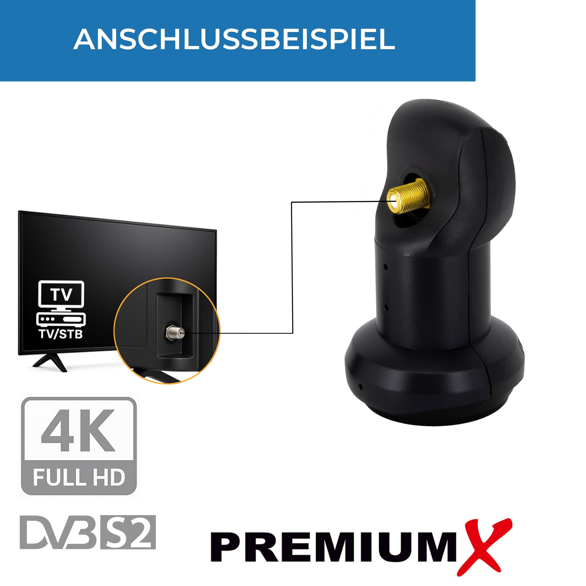 Se Black Edition PREMIUMX Single LNB PXS Satellite DVB-S2 HDTV