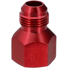 HARFINGTON 12AN Female to 10AN Male Flare Reducer Adapter Fitting Connector Aluminum Flare Extender Coupler Fuel Hose Line Fitting for Vehicle Fuel Oil Line Modification, Red