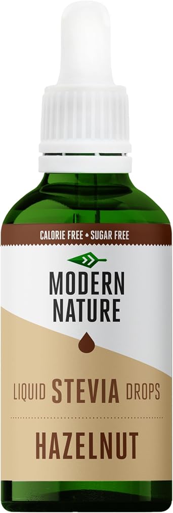 Modern Nature Hazelnut Flavour Drops Sugar Free Stevia Sweetener For Coffee