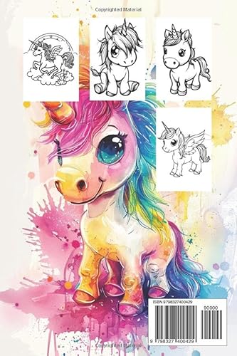 Cute Unicorns: A Simple Coloring Book for Little Unicorn Lovers / 3+