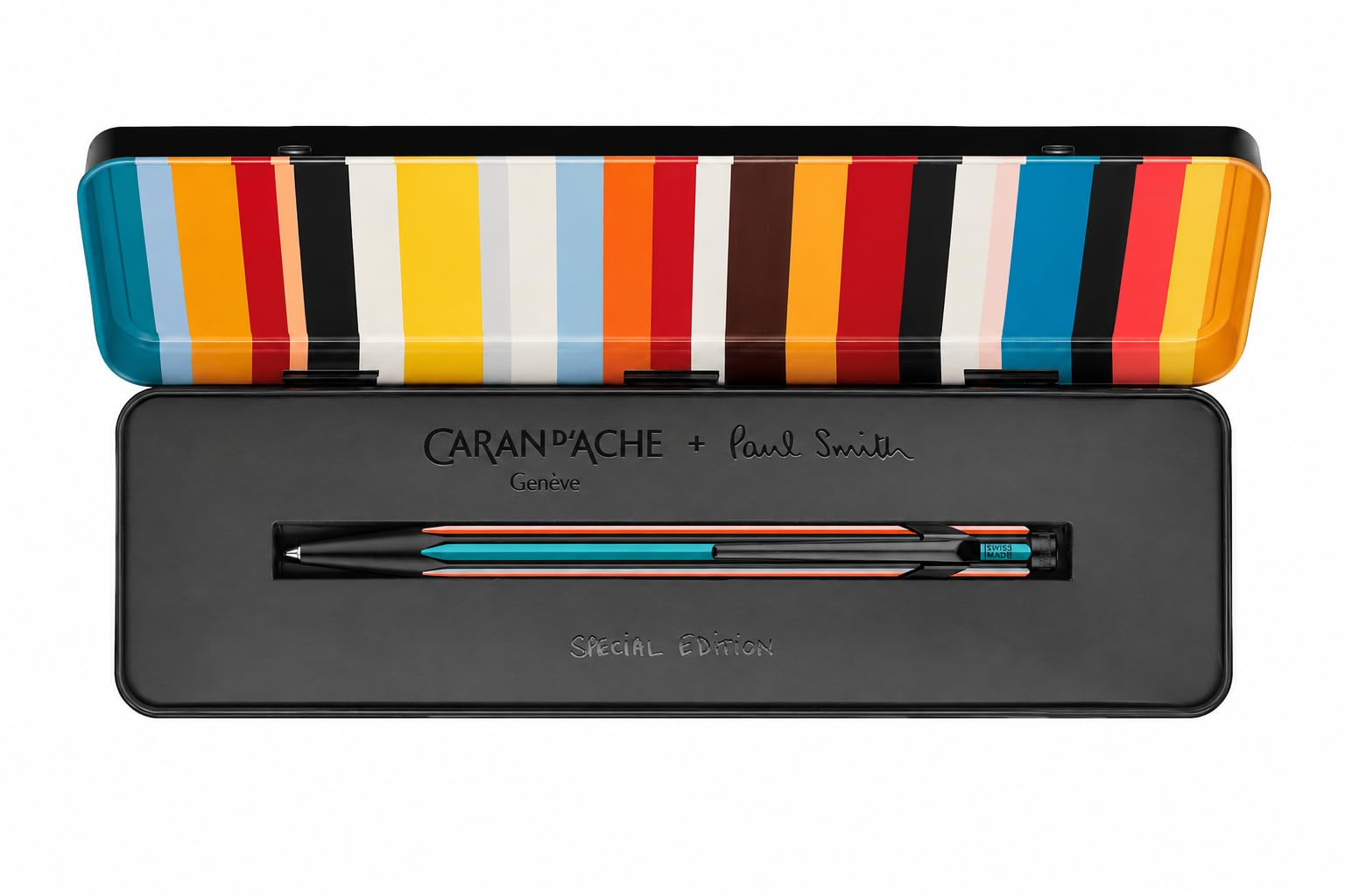 Caran d'Ache Kugelschreiber 849 Paul Smith Schwarz, 1 Stück (1er Pack)