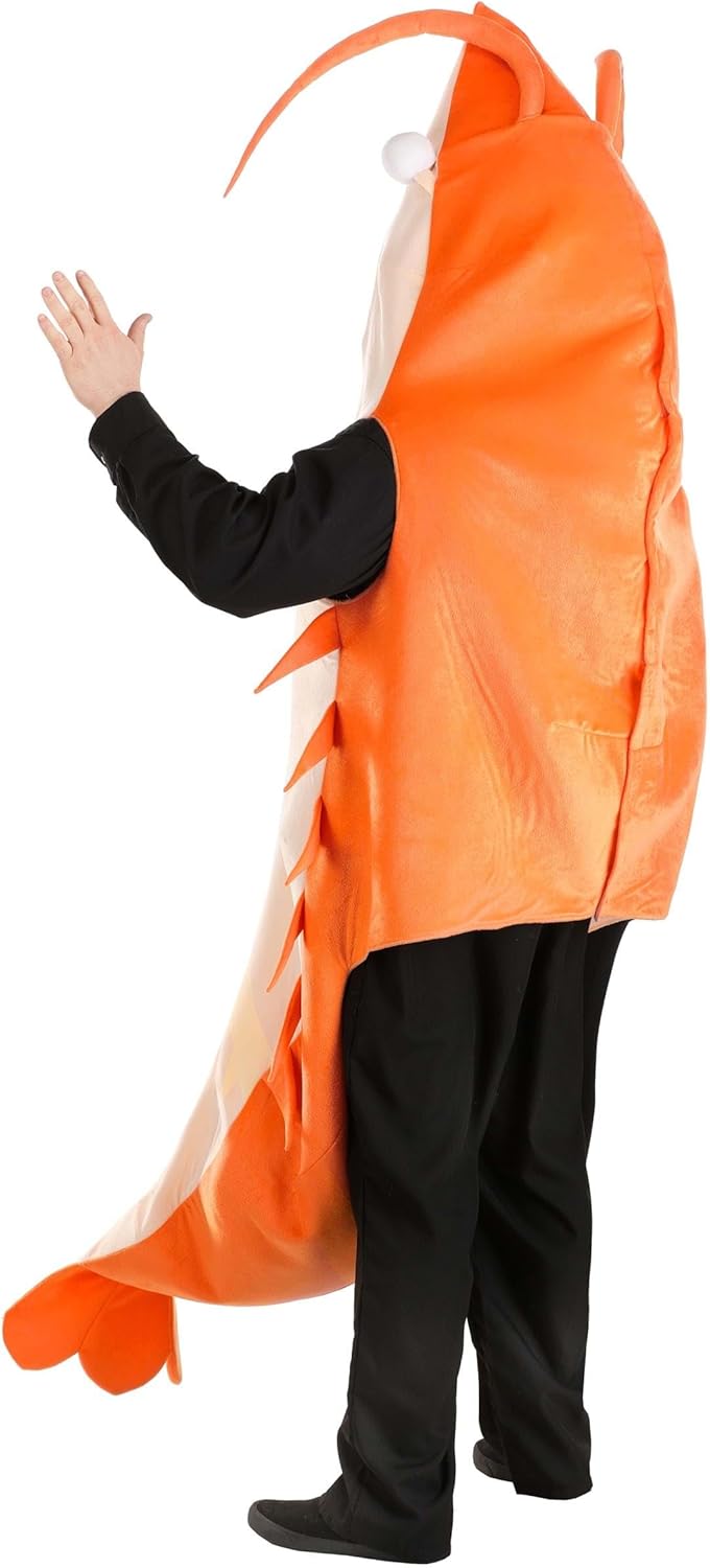 Adult Plus Size Exclusive Shrimp Costume, Sea Creature Tunic for Halloween