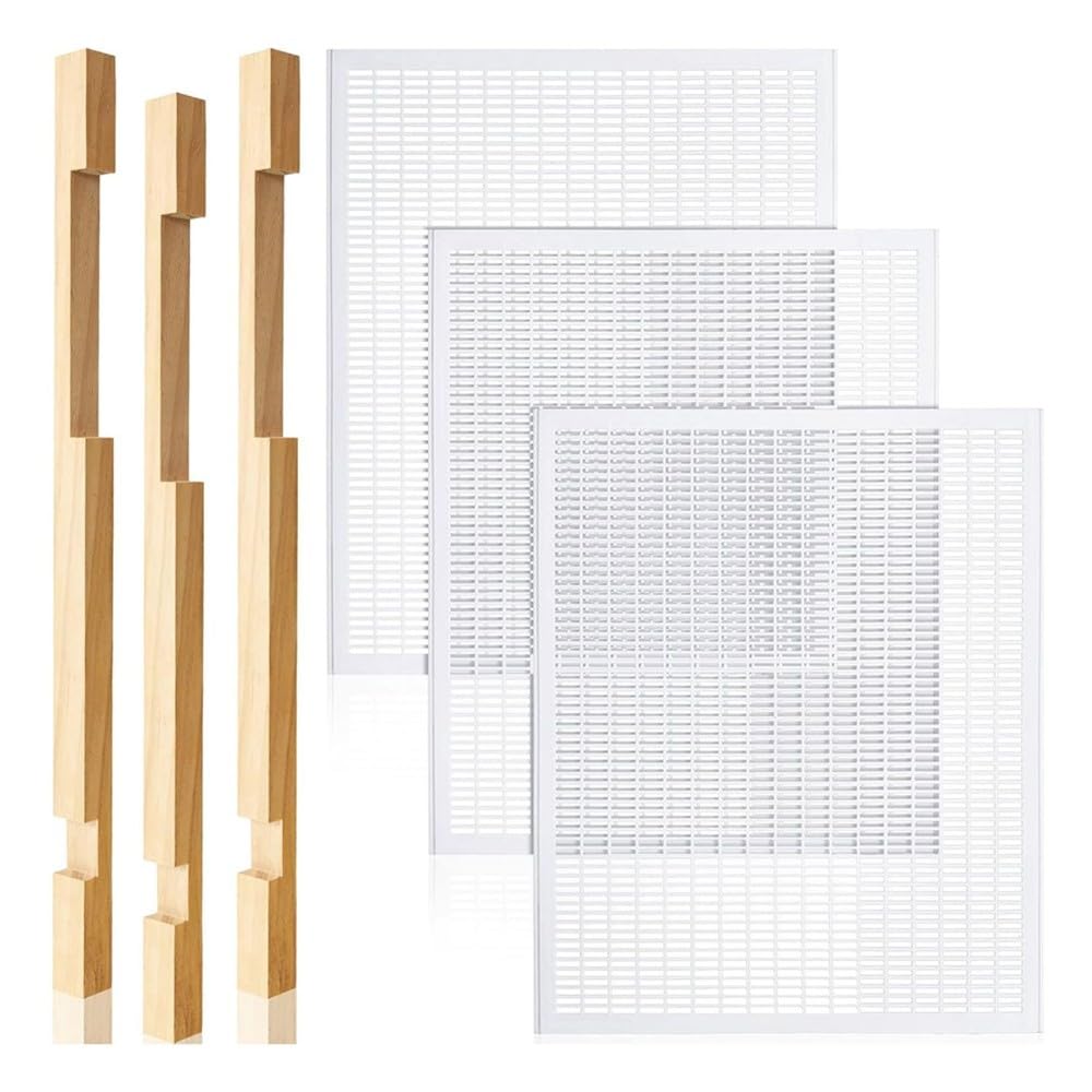 Kunststoff-Königinnensperre für 10-Rahmen-Bienenstock Bienenstock Eingangreduzierer Set Kunststoff-Königinnensperre Bienenrahmen Set für die Imkerei Zur Trennung der Königin Von Honig