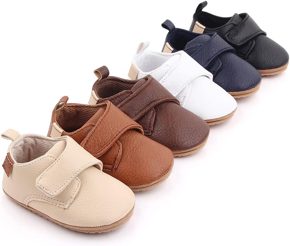 Meckior Infant Baby Boys Girls Classic PU Leather Wedding Loafers Brogue Toddler Oxford Dress Shoes First Steps Walking Flat Lazy Crib Shoe - Image 2