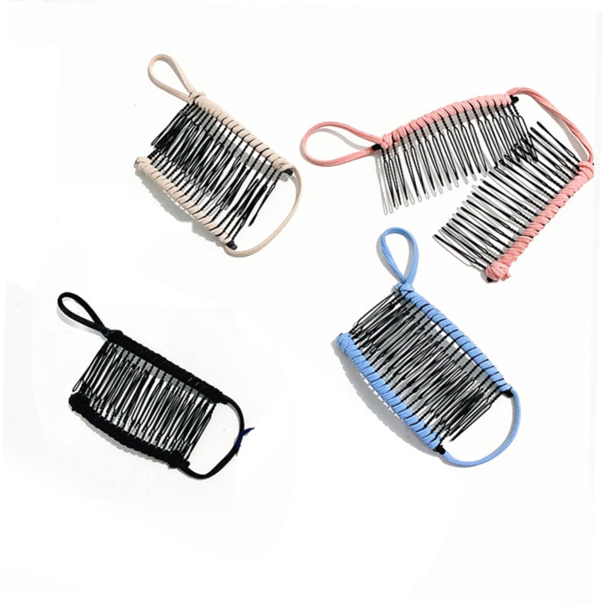 4 Pinzas Cabello Forma de Plátano de Hierro Antideslizantes para Mujer y Niña, Accesorios de Moda Que Protegen el Cabello Mojado, Pack de 4 Unidades