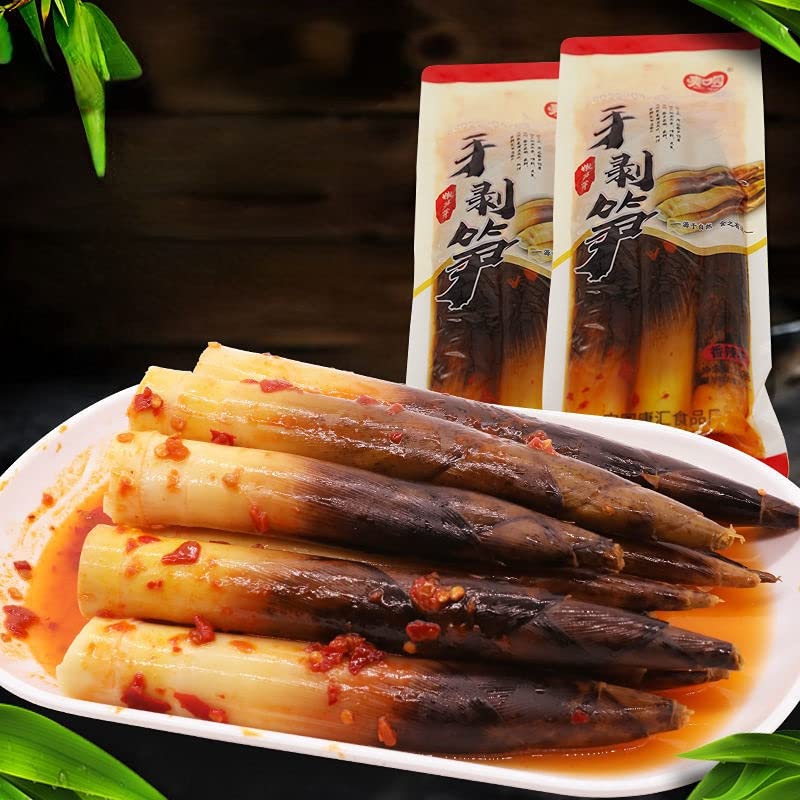 Spicy hand bamboo shoots 231g/bag,multi flavor hand bamboo shoots,fresh hot and sour bamboo shoots,vegetable tea,spicy snack gift pack (Spicy flavor,1bag)