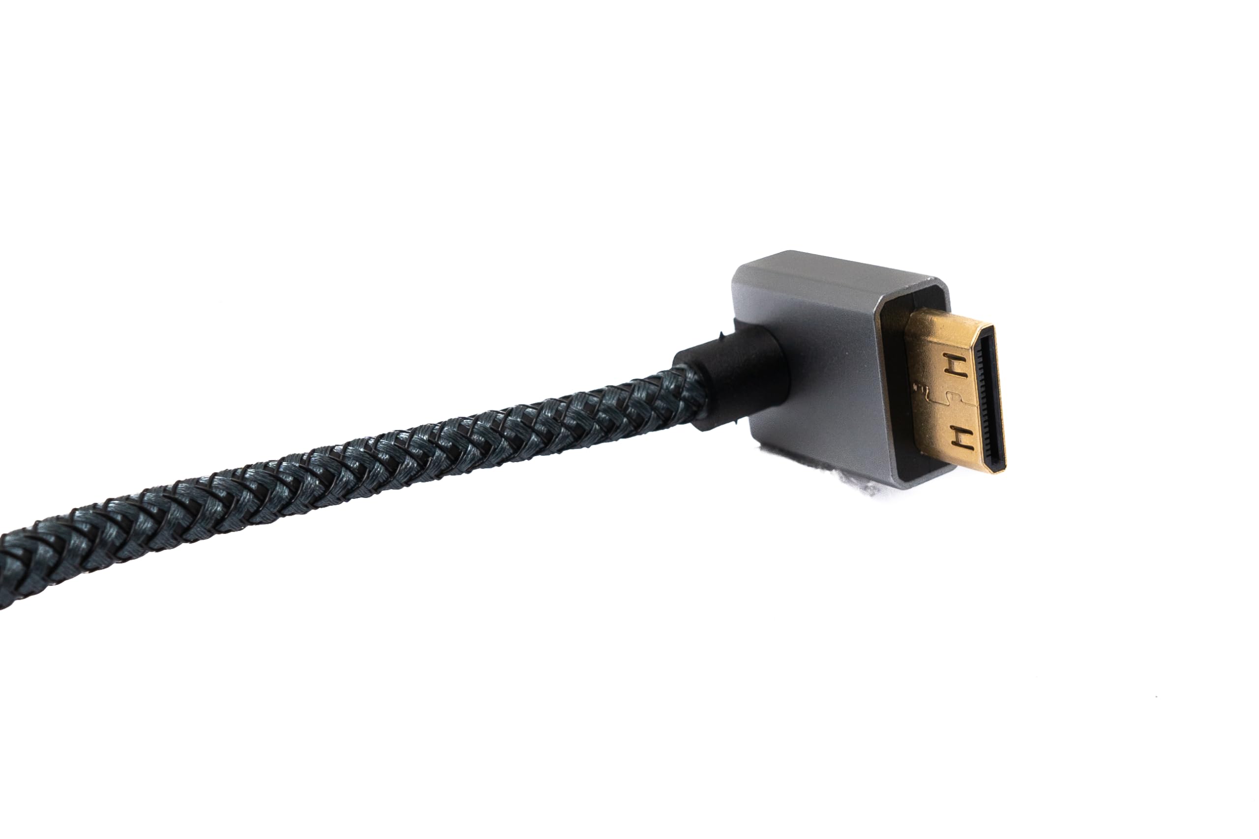 System-S Mini HDMI Winkelkabel – Links Abgewinkelt, 16 Cm, HDMI 1.4 Kompatibel
