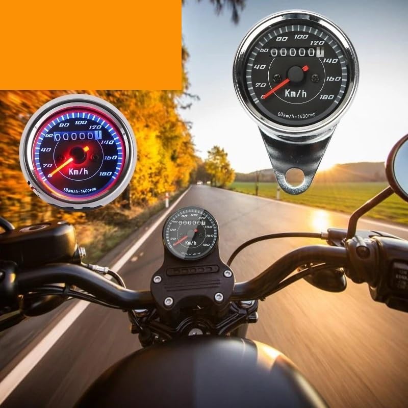 Compteur kilométrique universel moto tachymètre rétroéclairé 12V - 3