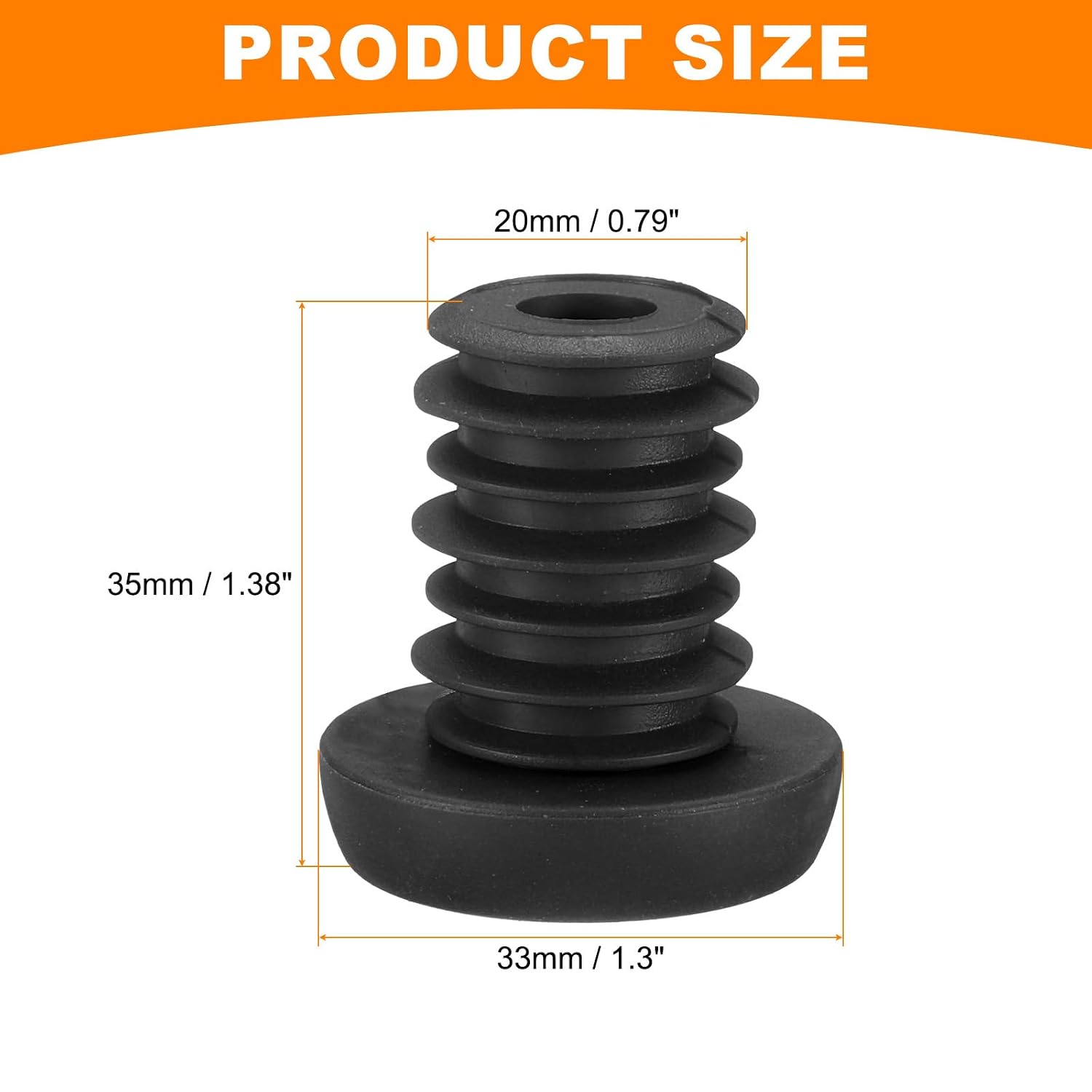 HARFINGTON 2 Pairs Bike Handlebar End Plugs Bar End Caps Expanding Locking Handlebar End Plugs for Most Bike MTB Road BMX Fixed Gear Bike, Black