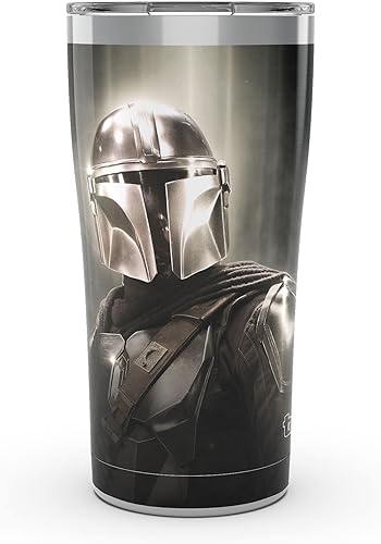 Miniatura 9 de Tervis Traveler - Vaso aislado de triple pared cromado The Mandalorian de Star Wars mantiene las bebidas frías y calientes, 30 onzas, acero