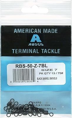 Sampo RBS-50Z-BL-7 Barrel Swivel Sz7 Black