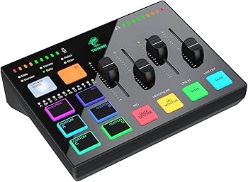 【新品】多機能オーディオミキサー！RGBライト ボイスチェンジャー搭載 Amazon.co.jp: TONOR ゲーミングオーディオミキサー オーディオ