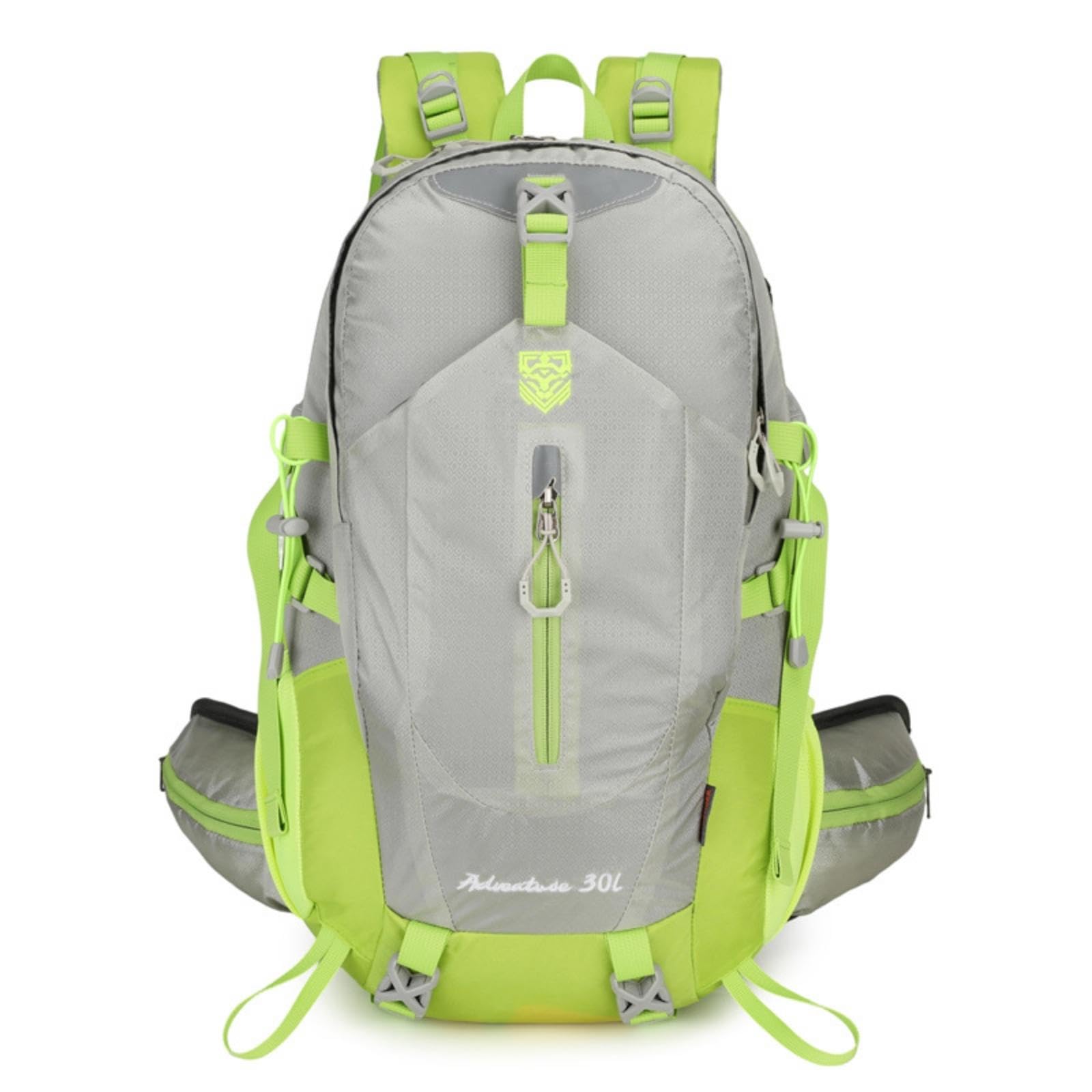 20-35 L Hiking Backpack Compression Straps Multiple-Pocket Hiking Backpack Chest Strap Outdoor Bag for Hikers, Journeyers Gray Green-picture-27