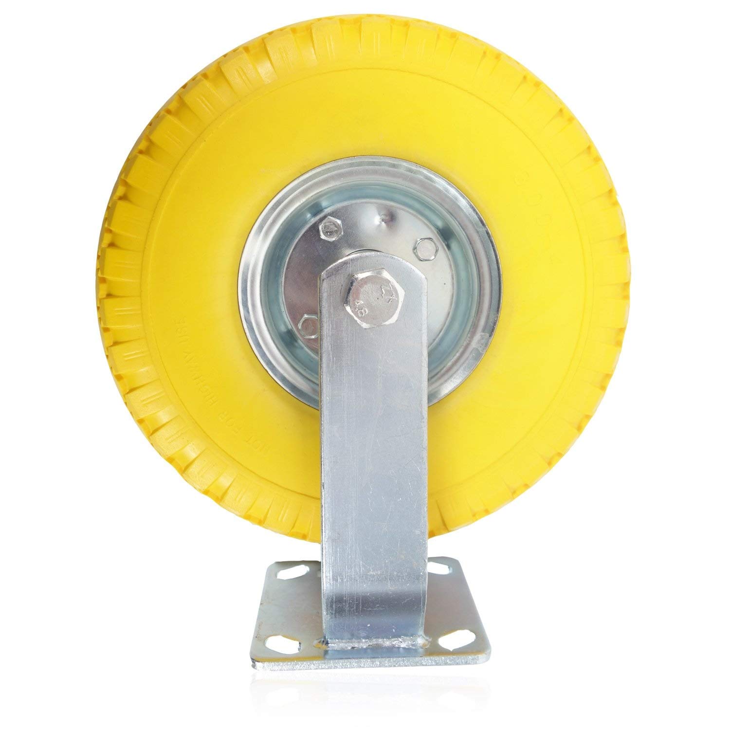 2 Stück HSM PU Vollgummi Bockrolle 2.50-4 Transportrolle pannensicher Schwerlastrolle Ø 210 mm