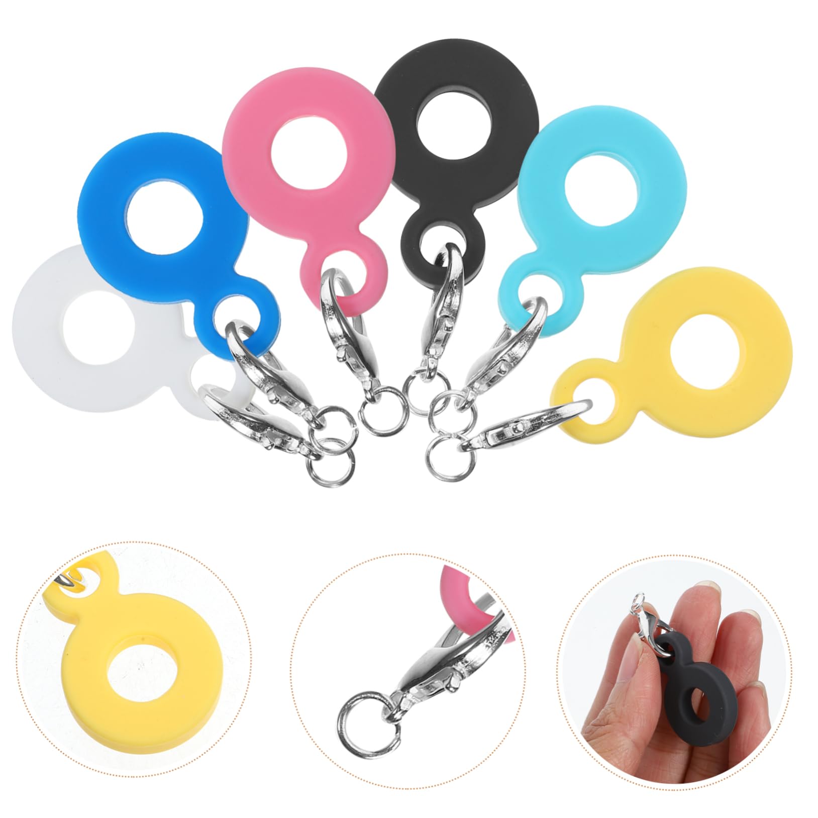 MAGICLULU 4 Set Di Ciondoli in Silicone A Forma Di Cannuccia A Forma Di Cartone Animato Cannucce Riutilizzabili Decorazioni in Silicone Per Cannucce E Cannucce 6 Pezzi*4