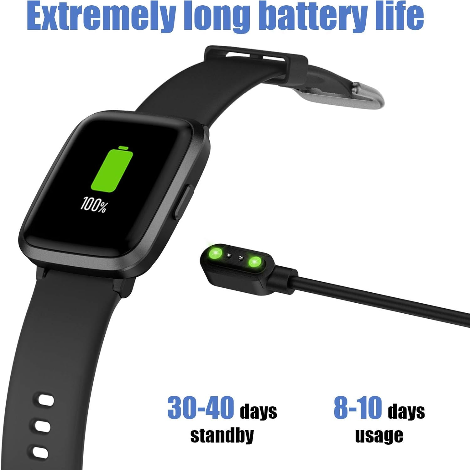 AIKELA Smart Watch charging with magnetic cable