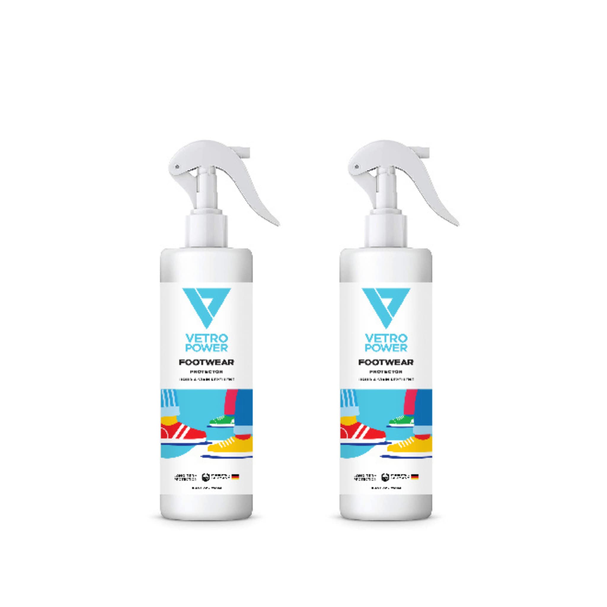 Vetro Power Footwear Protector Spray Invisible Water and Stain Repellent Protects Suede, Nubuck, Leather, Sheepskin, Fabric Shoes (250ml)(Pack of 2) (B0C6Q7K76Y) Amazon Price History, Amazon Price Tracker