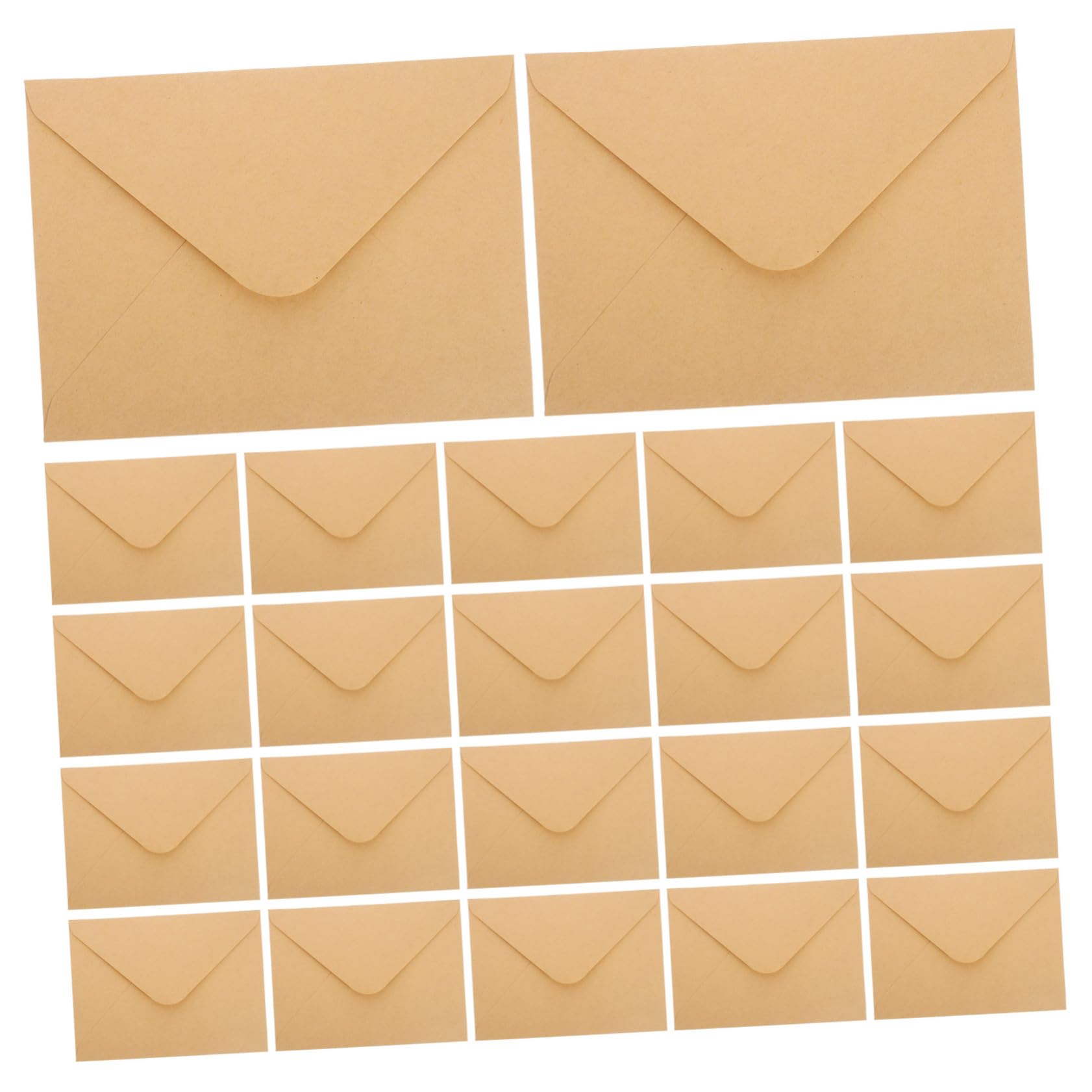 Enveloppes à Rabat en V 100 Pcs en Papier Kraft Marron