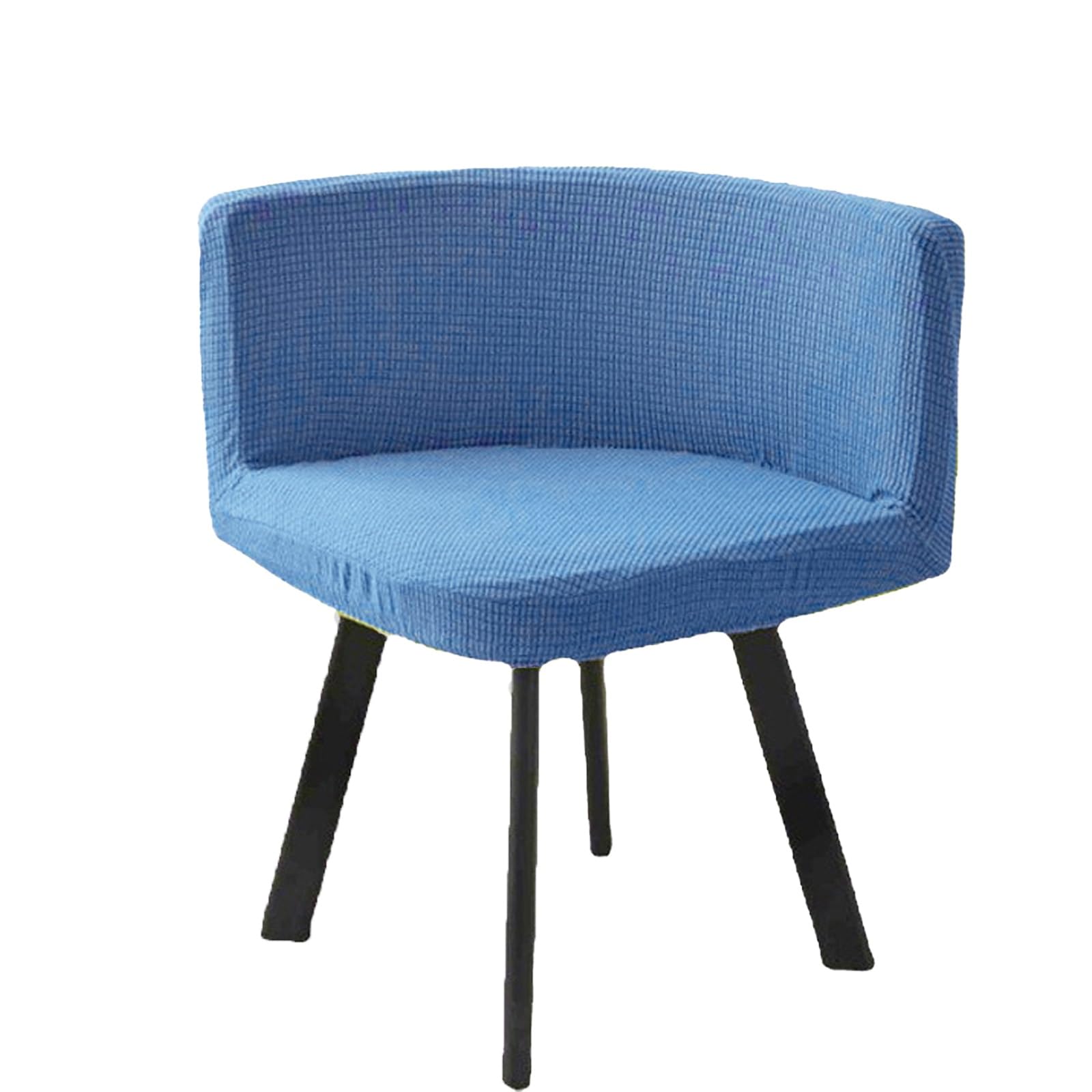 Housse de chaise triangulaire extensible lavable pour dossier demi-rond