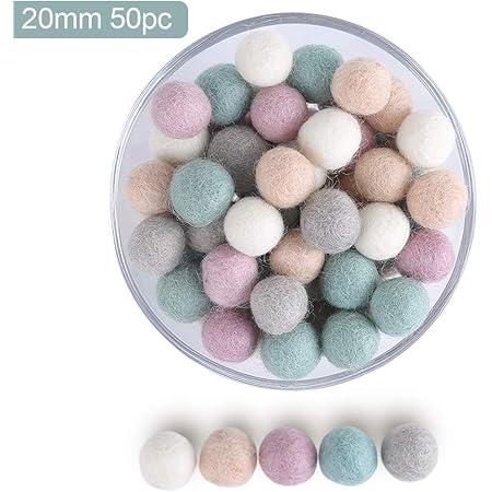 Amazon Okawari Home 羊毛フェルト ボール ハンドメイド mm 50個 ウールボール モビール 手芸用品 壁飾り ガーランド レインボーカラー 誕生日プレゼント 羊毛フェルト 通販