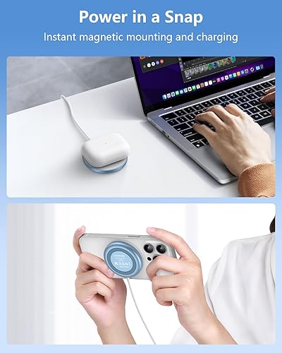 Miniatura 4 de Cargador inalámbrico magnético: almohadilla de carga inalámbrica rápida NANAMI para cargador MagSafe iPhone 17/17 Air/16/15/14/13/12, cargador de
