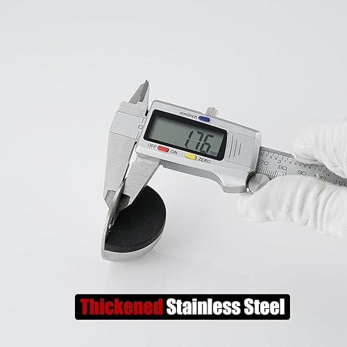 Miniatura 9 de JQK DSB3-BN-P2 - Tope para puerta de piso, para snowboard, almacenamiento de acero inoxidable, amortiguador de sonido, parachoques de pared,