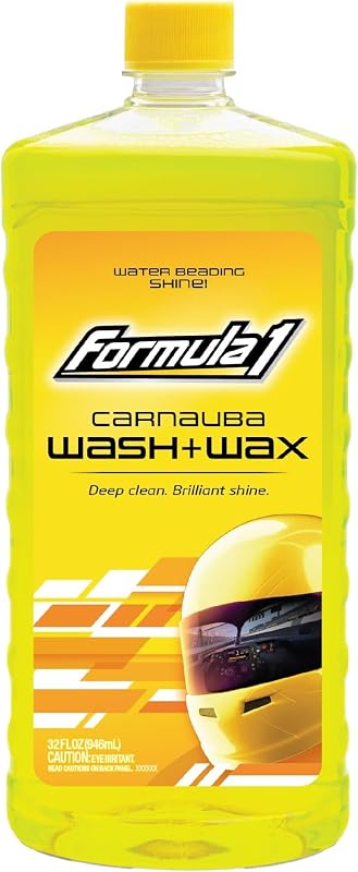 Formula 1 Shampoo Automotivo com Cera de Carnaúba 2 em 1 para Limpeza e Brilho, Frasco de 946 mL