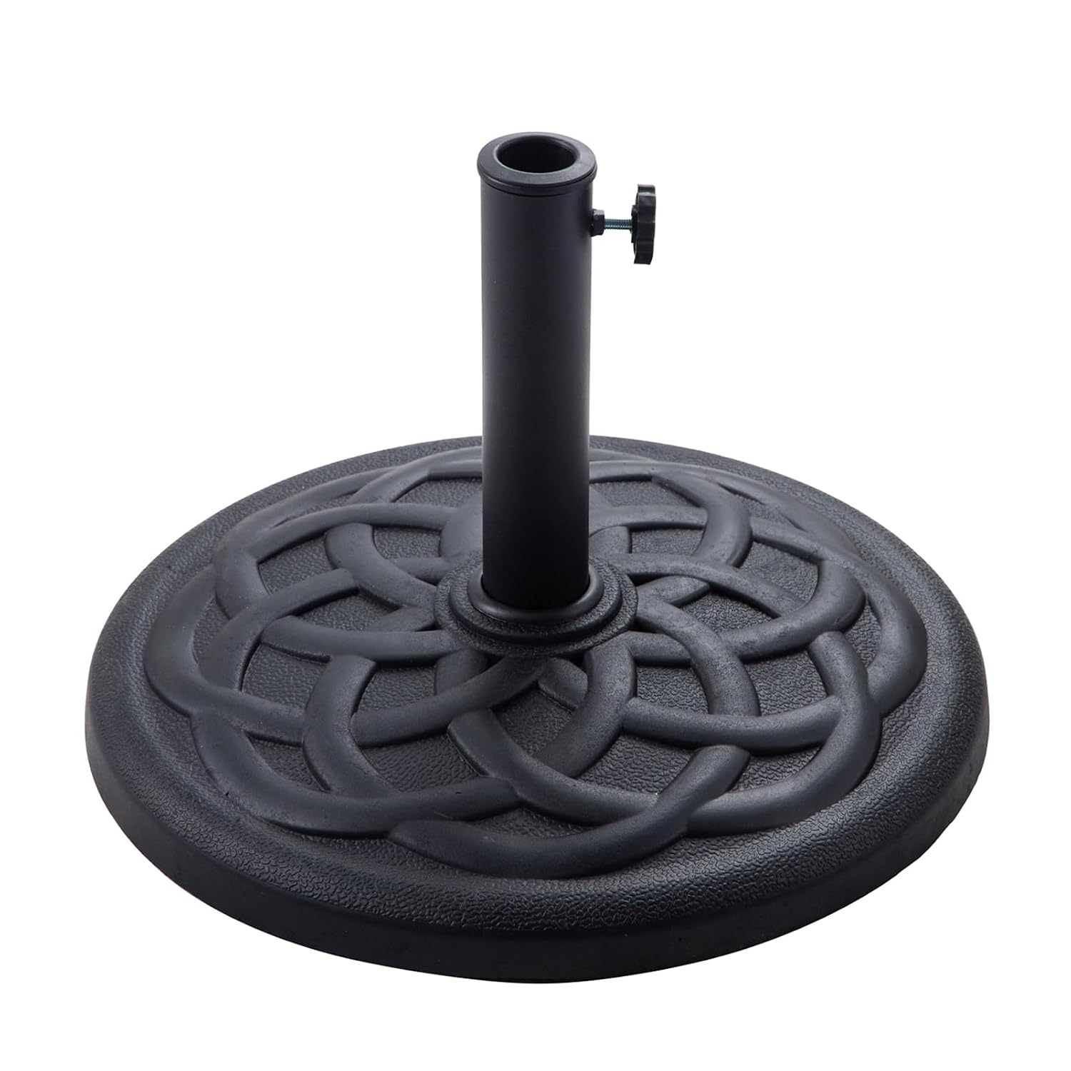 C-Hopetree 42 lb Heavy Duty Round Base Stand for Outdoor Patio Market Table Umbrella, Black - Review, Price and Buying Guide