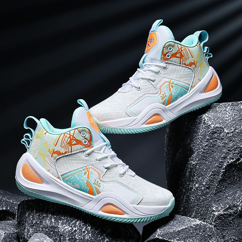 Womens Mens Basketball Shoes Volleyball High Top Breathable Fashion Comfortable Outdoor Sport Non Slip Rubber Sneakers