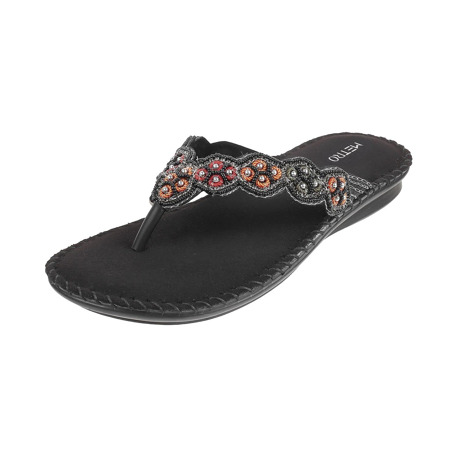 Metro Womens Black Faux Leather Fashion Slip-on Sandal UK/7 EU/40 (44-1825) (B0BF2V9Y33) Amazon Price History, Amazon Price Tracker