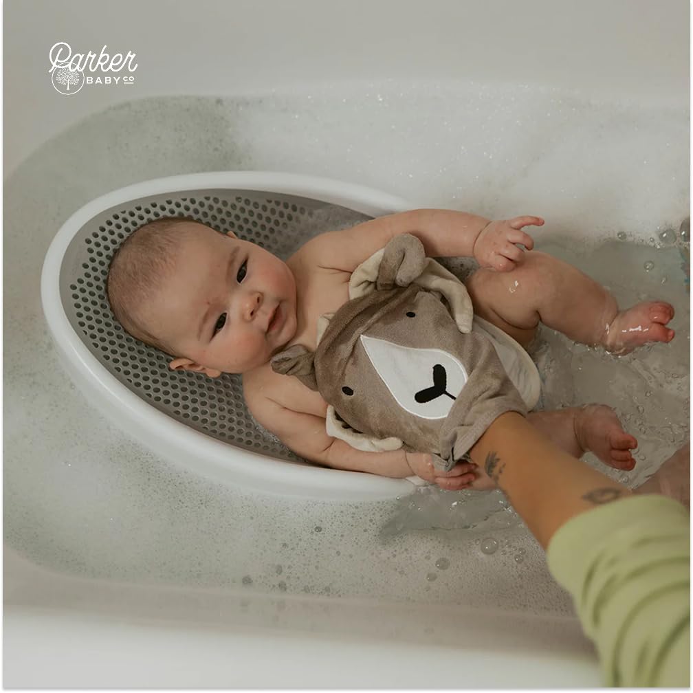 Parker Baby Bath Mitt for Kids | Soft & Absorbent Washcloth Mitt | Quick Dry Baby Washcloth Glove that Fits Both Parents | Easy, Convenient & Fun Bath Time for Newborns, Toddlers & Kids