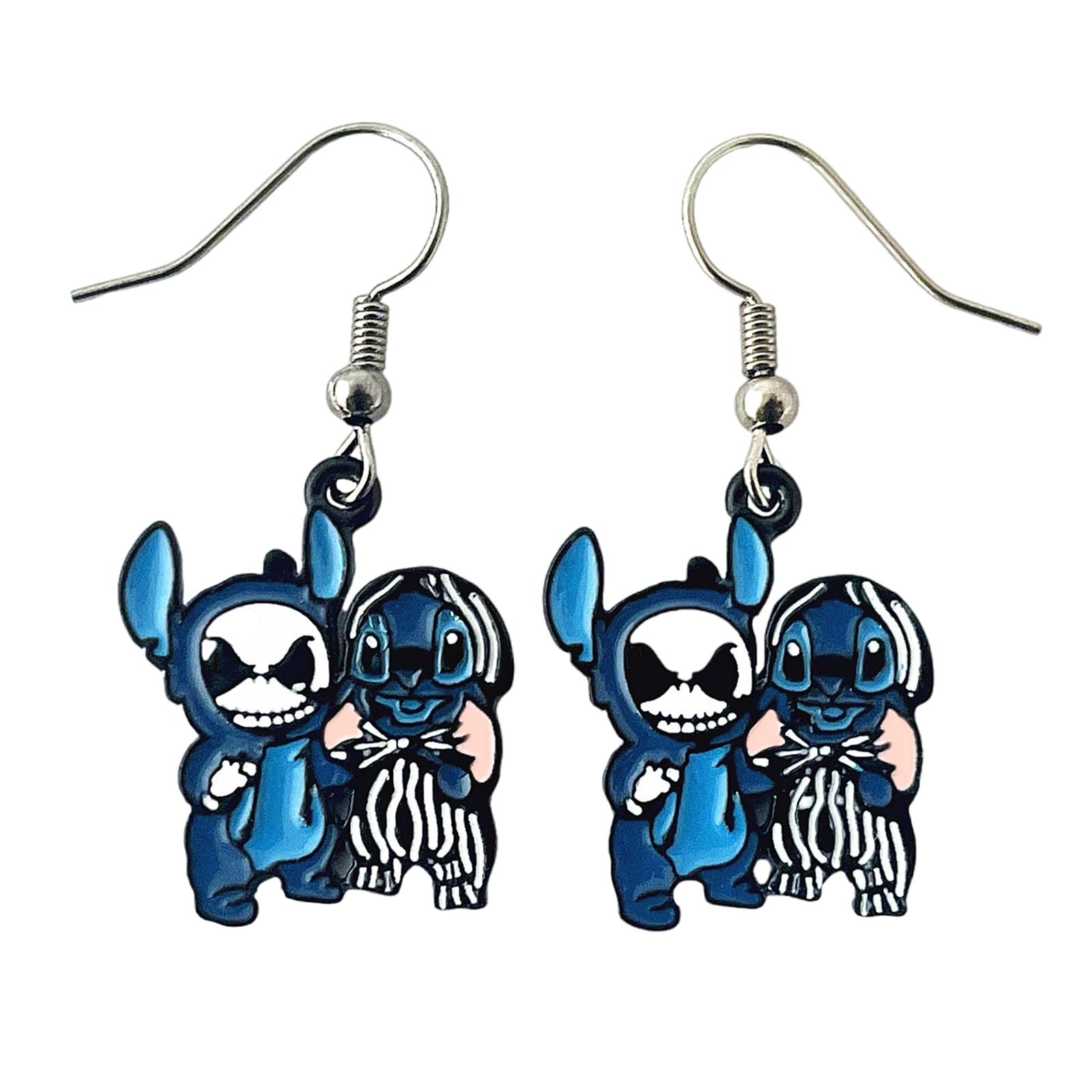 DEZHAN Horror Halloween Stith The Nightmare Before Christmas Jack Earrings Stud, Metal Earrings for Women and Men