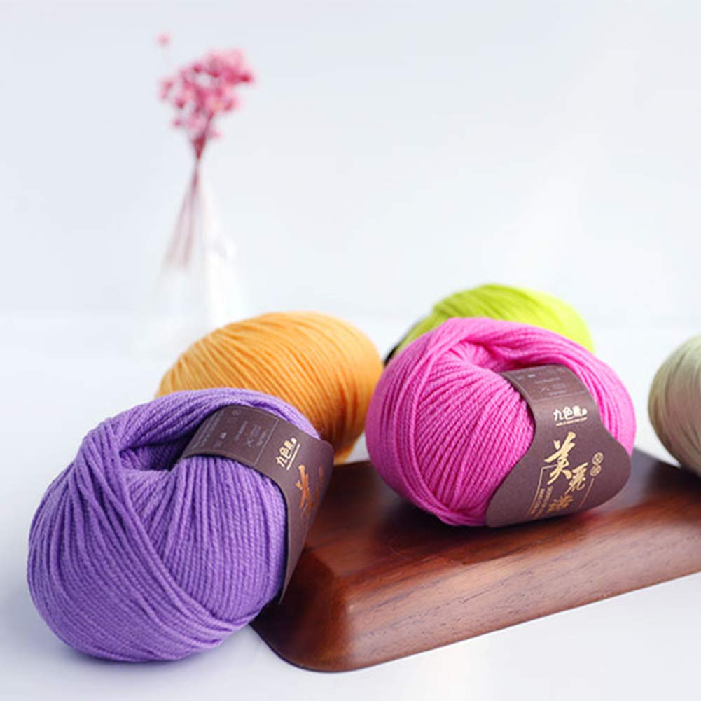 300G Merino Bolas de Lana para Tejer suéteres Crocheting Y Bufandas, Suave y cálido, 9 Colores Disponibles, Medio Grueso Hilo,06