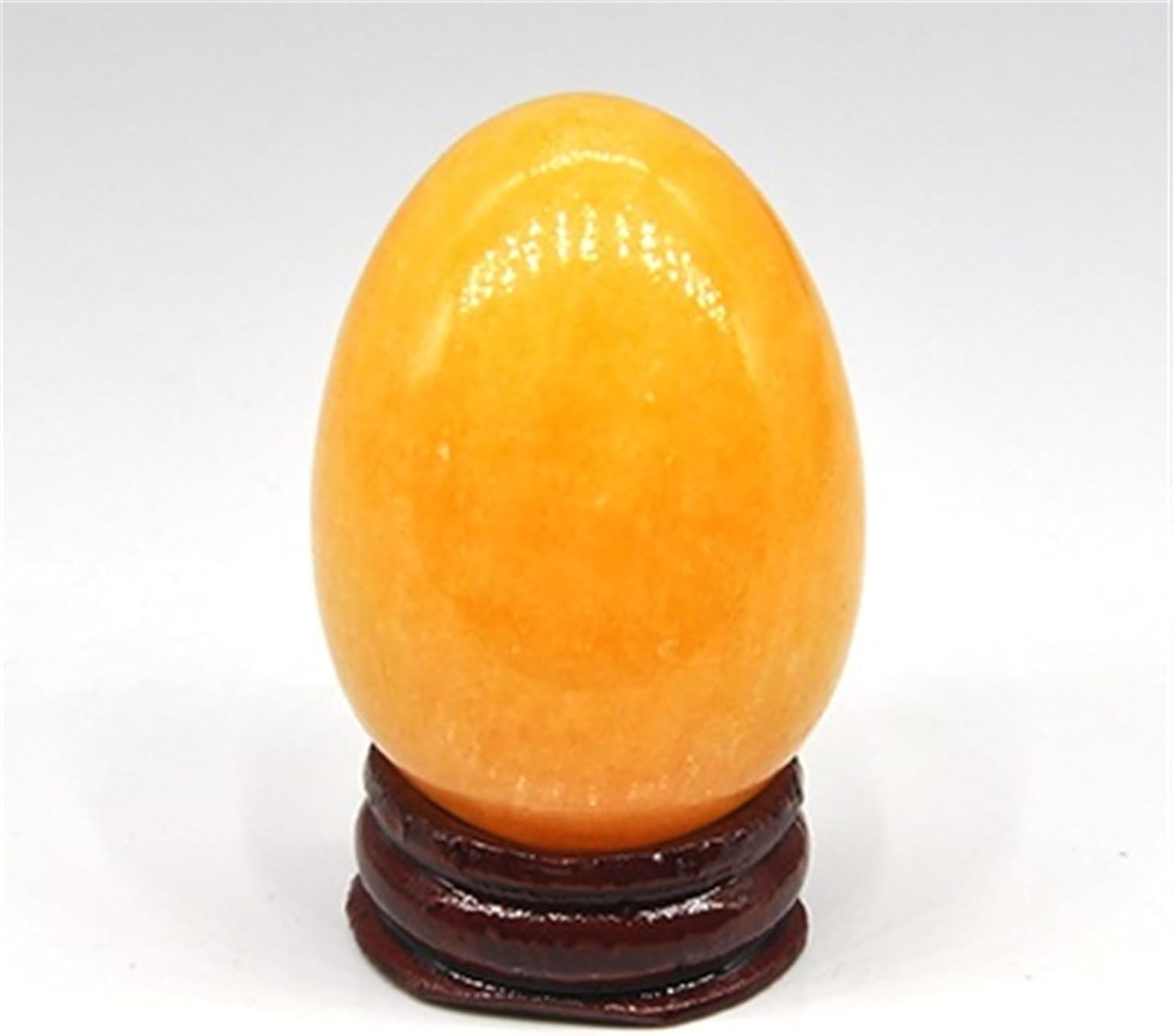 Yellow Jade Egg Shaped Gemstones Crystals and Stone Statue Table Decoration Crafts Home