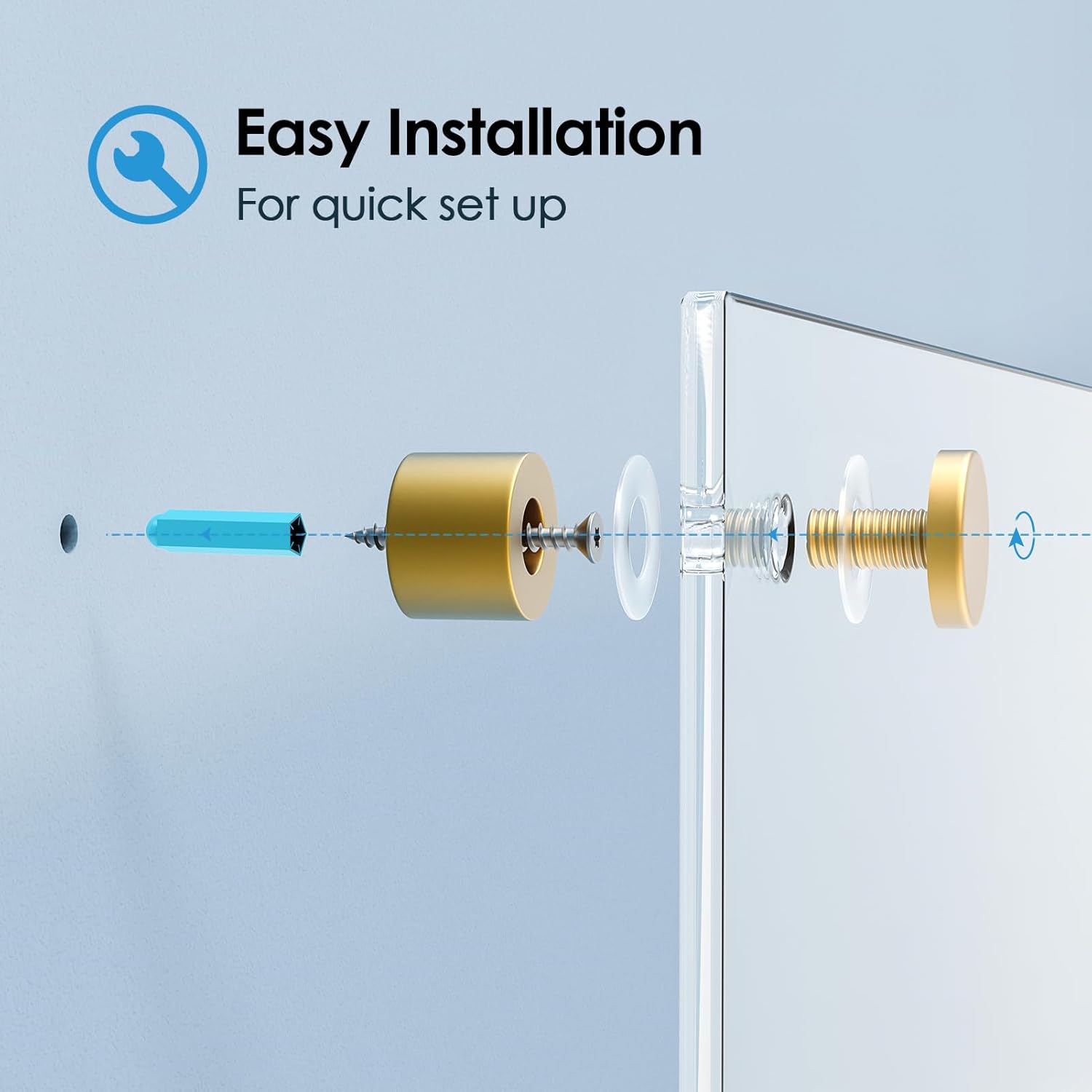 MaxGear Acrylic Dry Erase Board, 18''x24'' Clear White Board for Wall, Non Magnetic Floating White Board for Wall with Marker Holder, Markers and Eraser, for Office, School, Restuarant