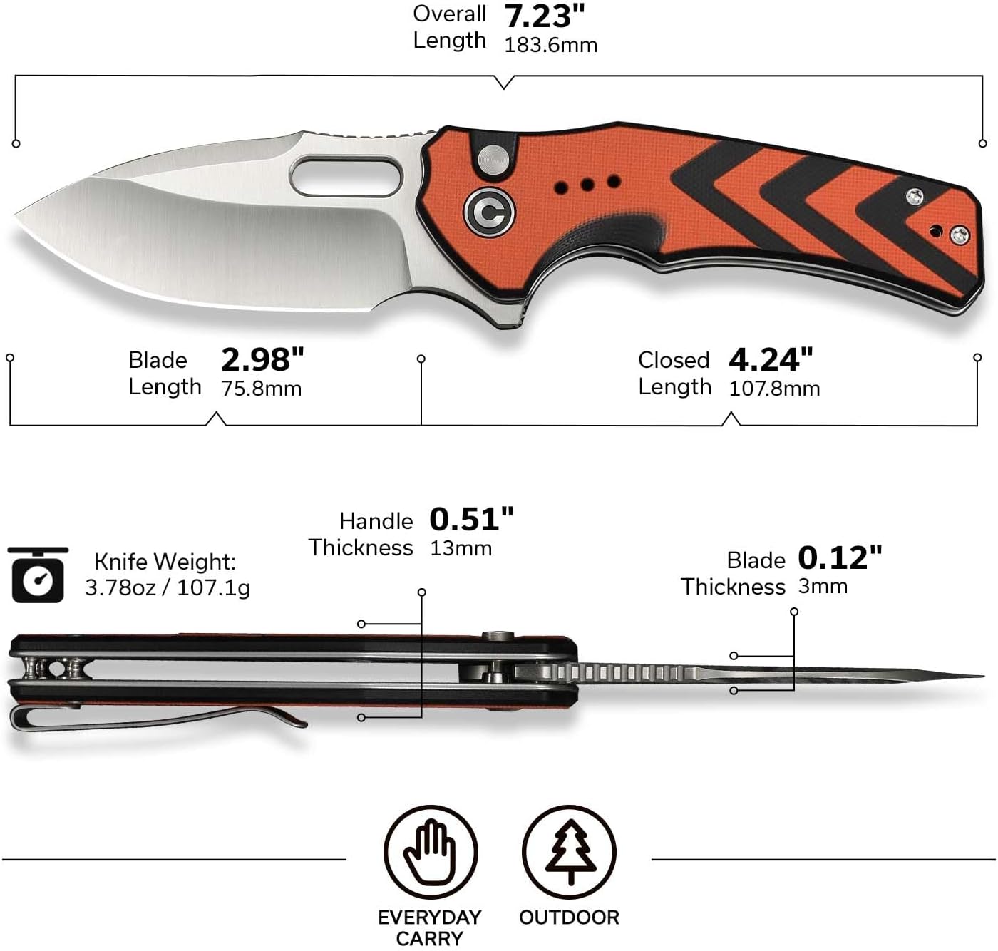 CIVIVI Vexron Pocket Knife C24066-3