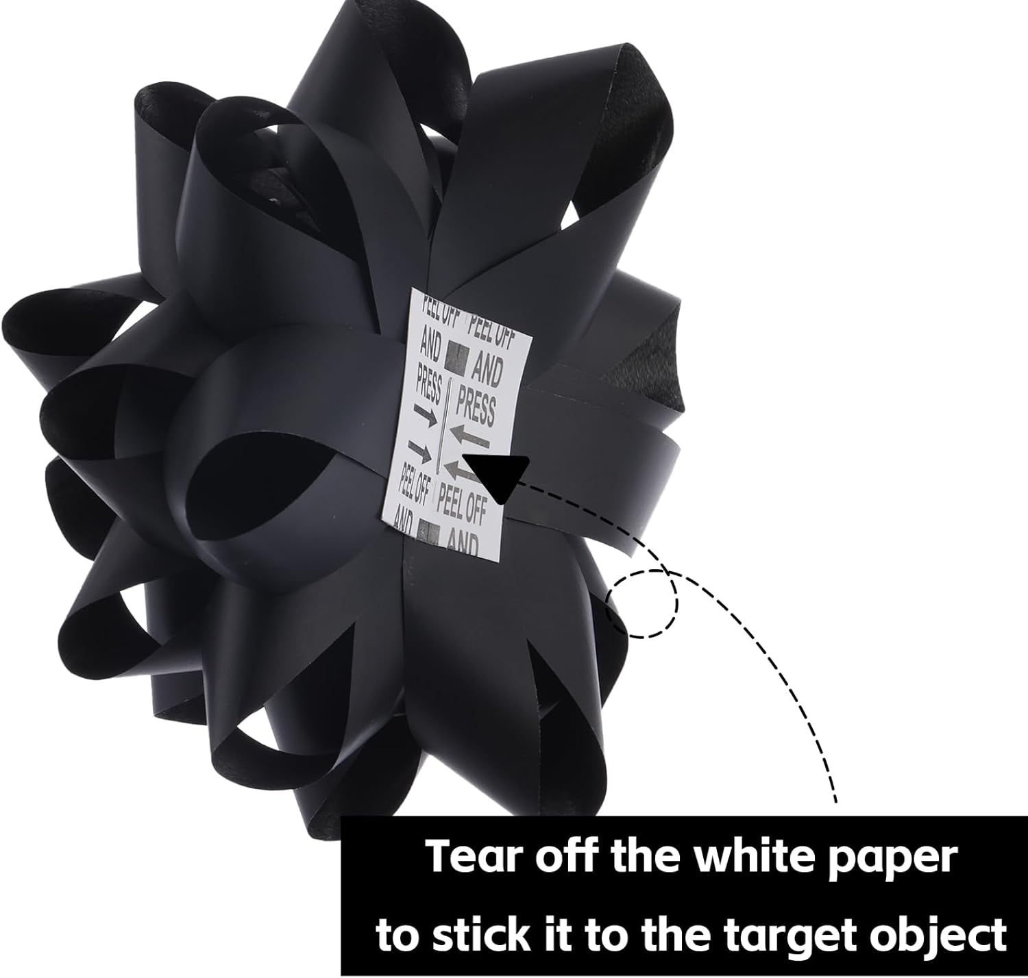 DYSHIPEN 16 Pcs Gift Bows,Bows for Gift Wrapping and Presents,2 Crimped Curling Ribbons,2 Curly Bows,Christmas Bows,for Parties, Birthdays, Weddings. (Black, 3.5in+2.5in) - Image 5