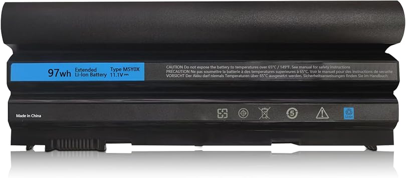 97Wh M5Y0X 9-Cell Laptop Battery for Dell Latitude E6420 E6430 E6440 E6520 E6530 E6540 E5420 E5430 E5520 E5530 Inspiron 4420 5420 5425 7420 7520 N4420 N4720 N5420 M421R M521R 2P2MJ NHXVW 71R31