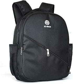 So Much Classic Black Backpack – Lightweight, Durable School & Laptop Bag | Multi-Compartment with Side Pockets | Water-Resistant | Unisex for Travel, Work & Daily Use